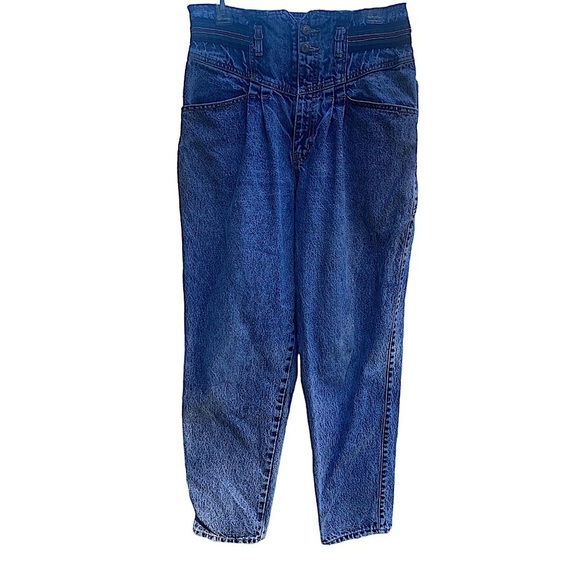 Vintage Rio Stephen Mardon High Waisted Pleated Jeans Size 32 Medium Wash - Picture 3 of 13
